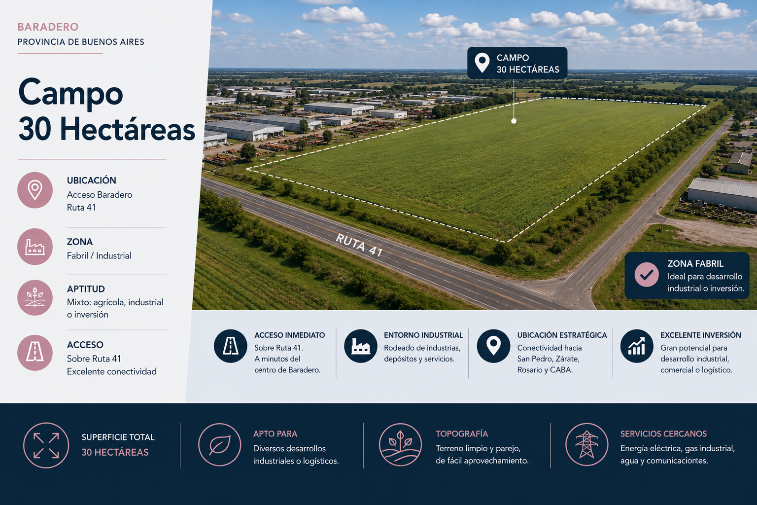Campo Ruta 41  30 Hectareas